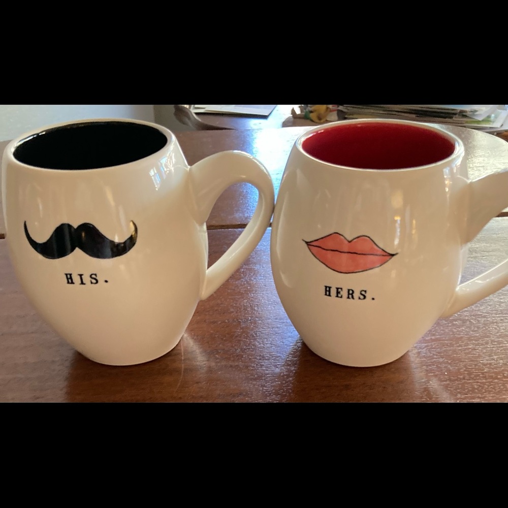 Rae Dunn “His” and “Her” Mugs.